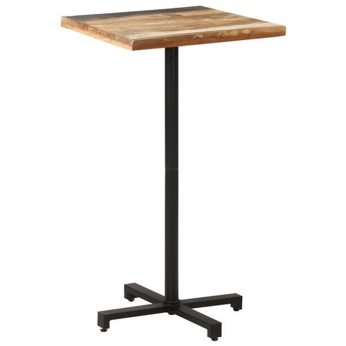 Bistrobord 60x60x110 cm firkantet massivt genbrugstræ