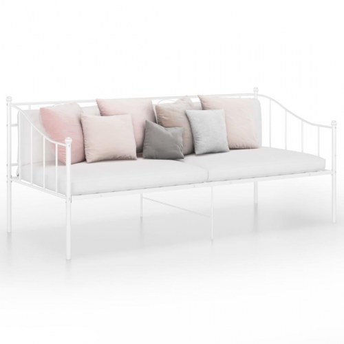 Sengestel til sovesofa 90x200 cm metal hvid