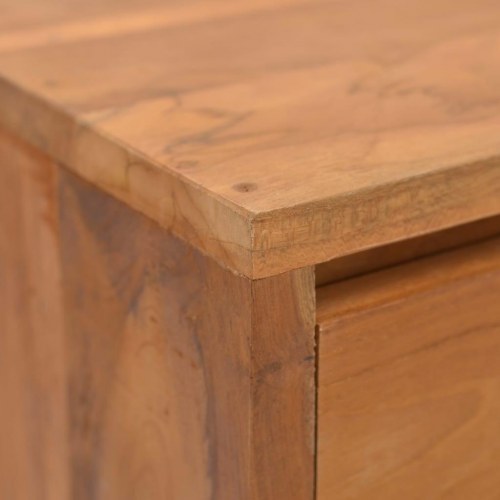 Sengebord i massivt teaktræ 20 × 35 × 50 cm - med skuffe og hylde
