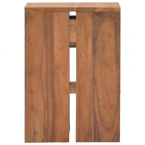 Sengebord i massivt teaktræ 20 × 35 × 50 cm - med skuffe og hylde
