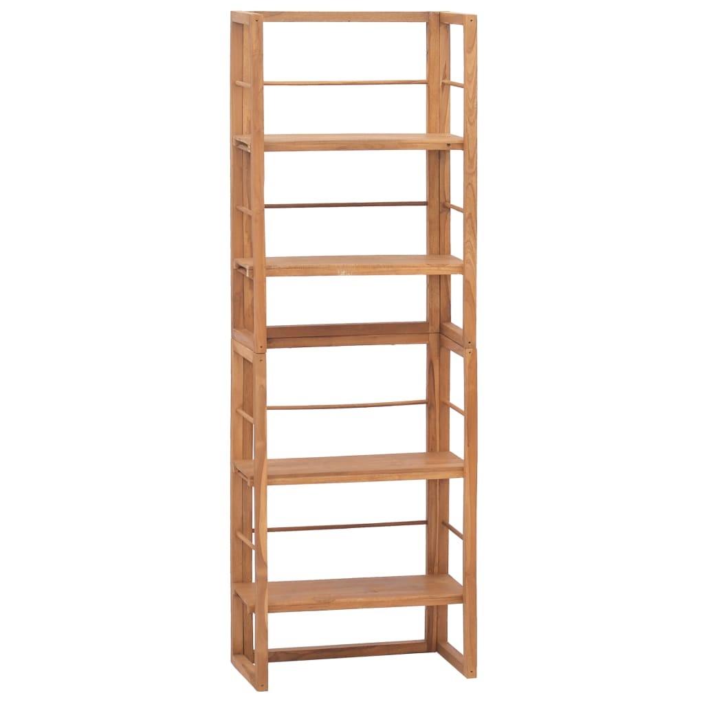 Reol 60x30x180 cm massivt teaktræ