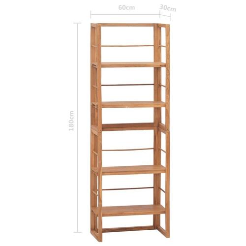 Reol 60x30x180 cm massivt teaktræ