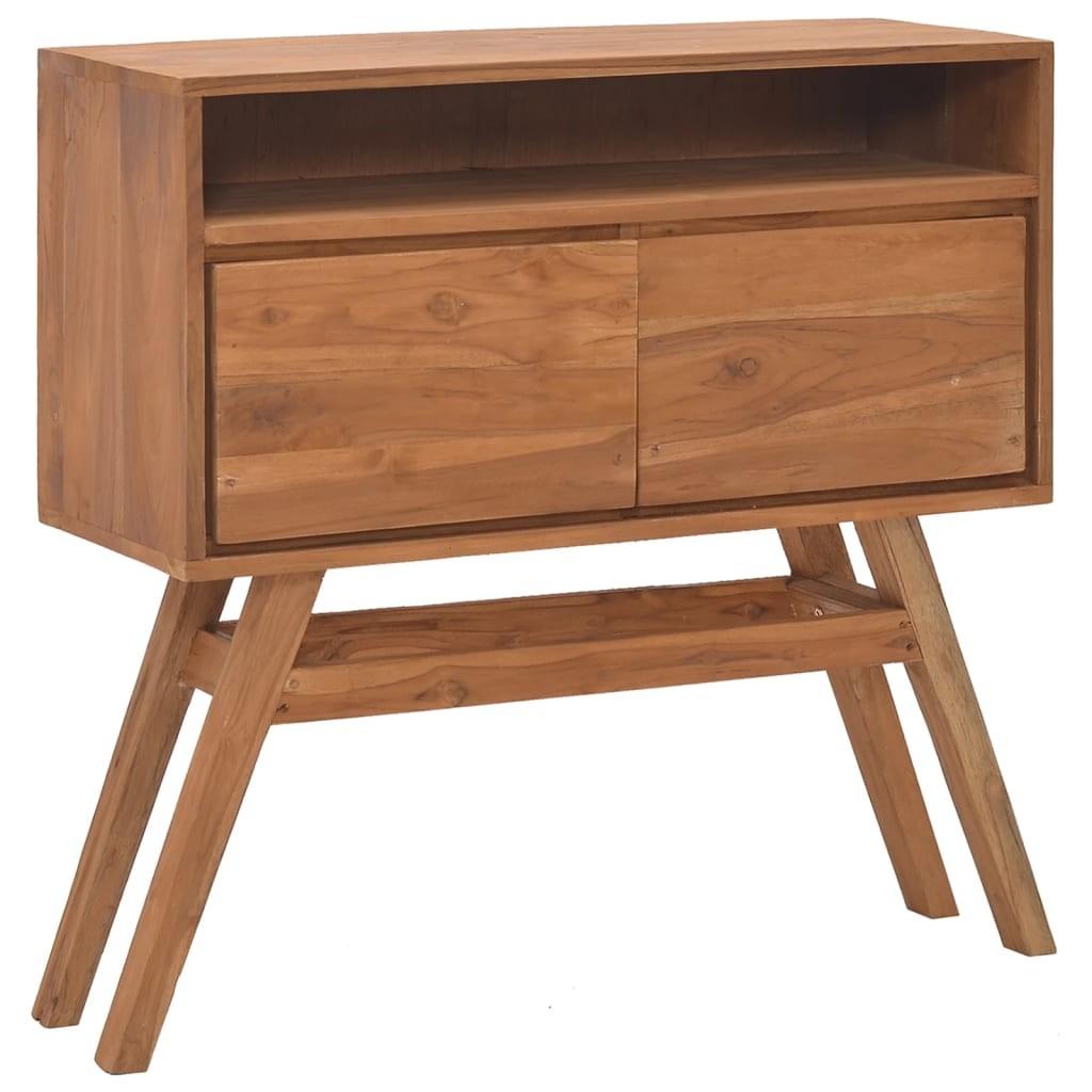 Konsolbord 80x30x80 cm massivt teaktræ