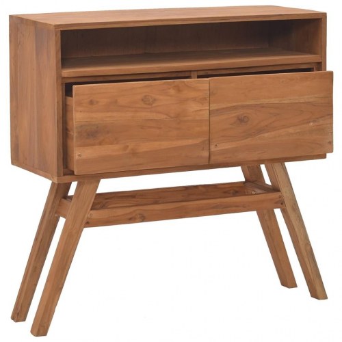 Konsolbord 80x30x80 cm massivt teaktræ
