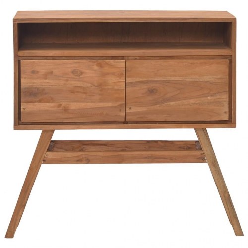 Konsolbord 80x30x80 cm massivt teaktræ