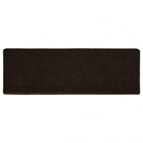 Trappemåtter selvklæbende - 15 stk. 65×21×4 cm, mørkebrune, rektangulær kant