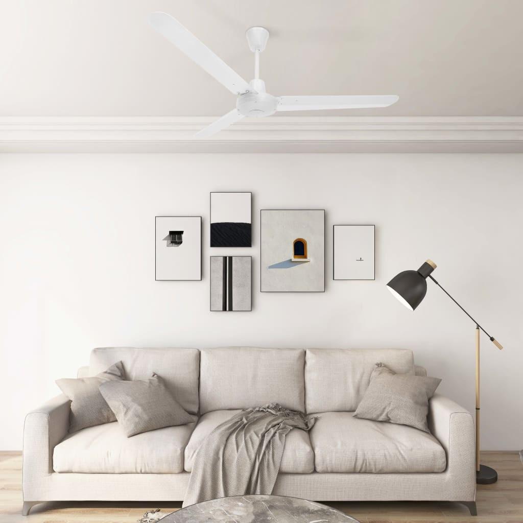 Loftventilator 142 cm hvid
