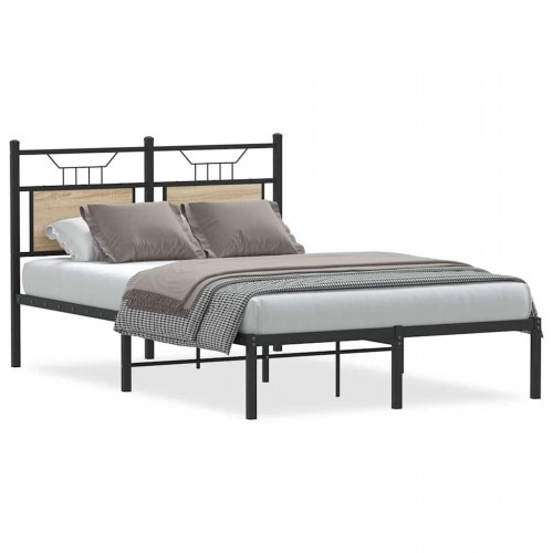 Sengeramme 120 x 190 cm med sengegavl - sonoma-eg