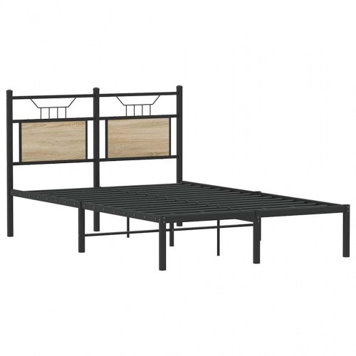Sengeramme 120 x 190 cm med sengegavl - sonoma-eg
