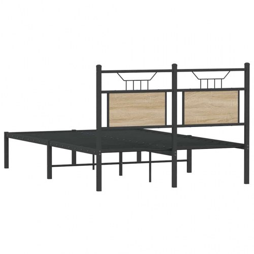 Sengeramme 120 x 190 cm med sengegavl - sonoma-eg