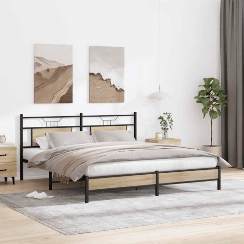 Sengeramme 183 x 203 cm med sengegavl - sonoma-eg