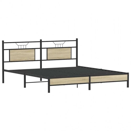 Sengeramme 183 x 203 cm med sengegavl - sonoma-eg