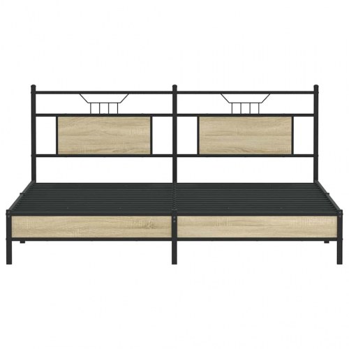Sengeramme 183 x 203 cm med sengegavl - sonoma-eg