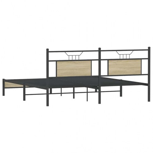 Sengeramme 183 x 203 cm med sengegavl - sonoma-eg