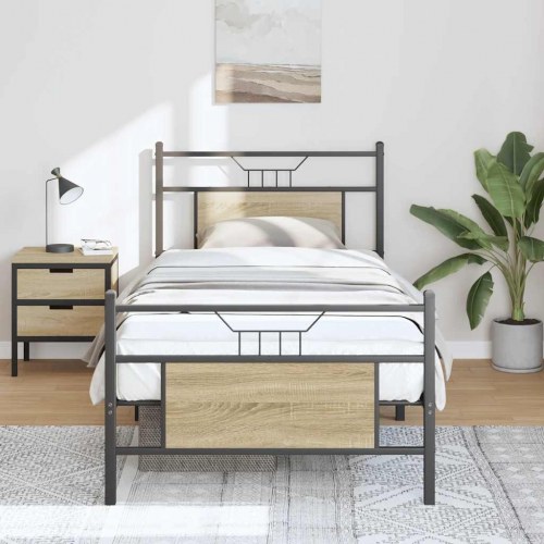 Sengeramme 90 x 190 cm uden madras - sonoma-eg