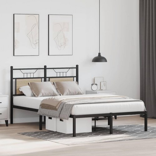 Sengeramme 120 x 200 cm med sengegavl - sonoma-eg