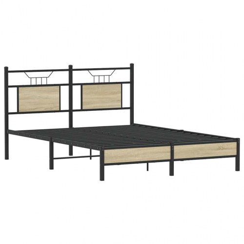 Sengeramme 140 x 190 cm med sengegavl - sonoma-eg