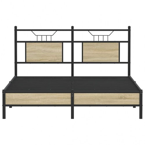 Sengeramme 140 x 190 cm med sengegavl - sonoma-eg