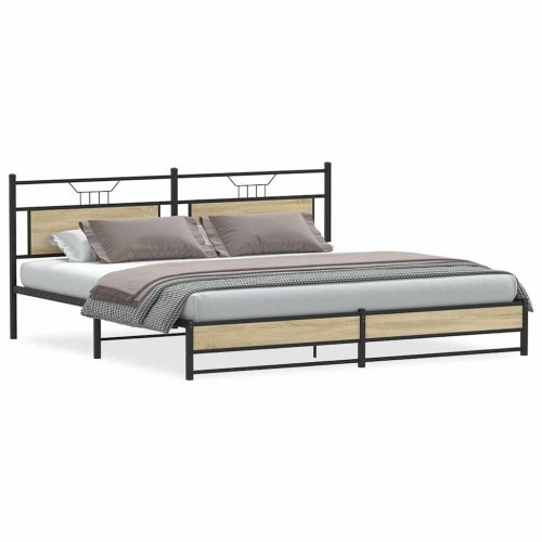 Sengeramme uden madras 193 x 203 cm i metal - sonoma-eg