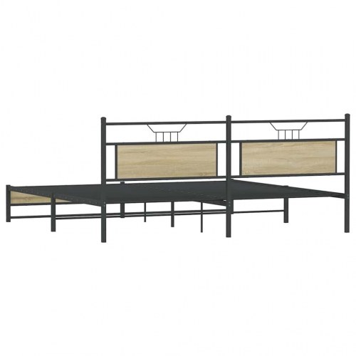 Sengeramme uden madras 193 x 203 cm i metal - sonoma-eg