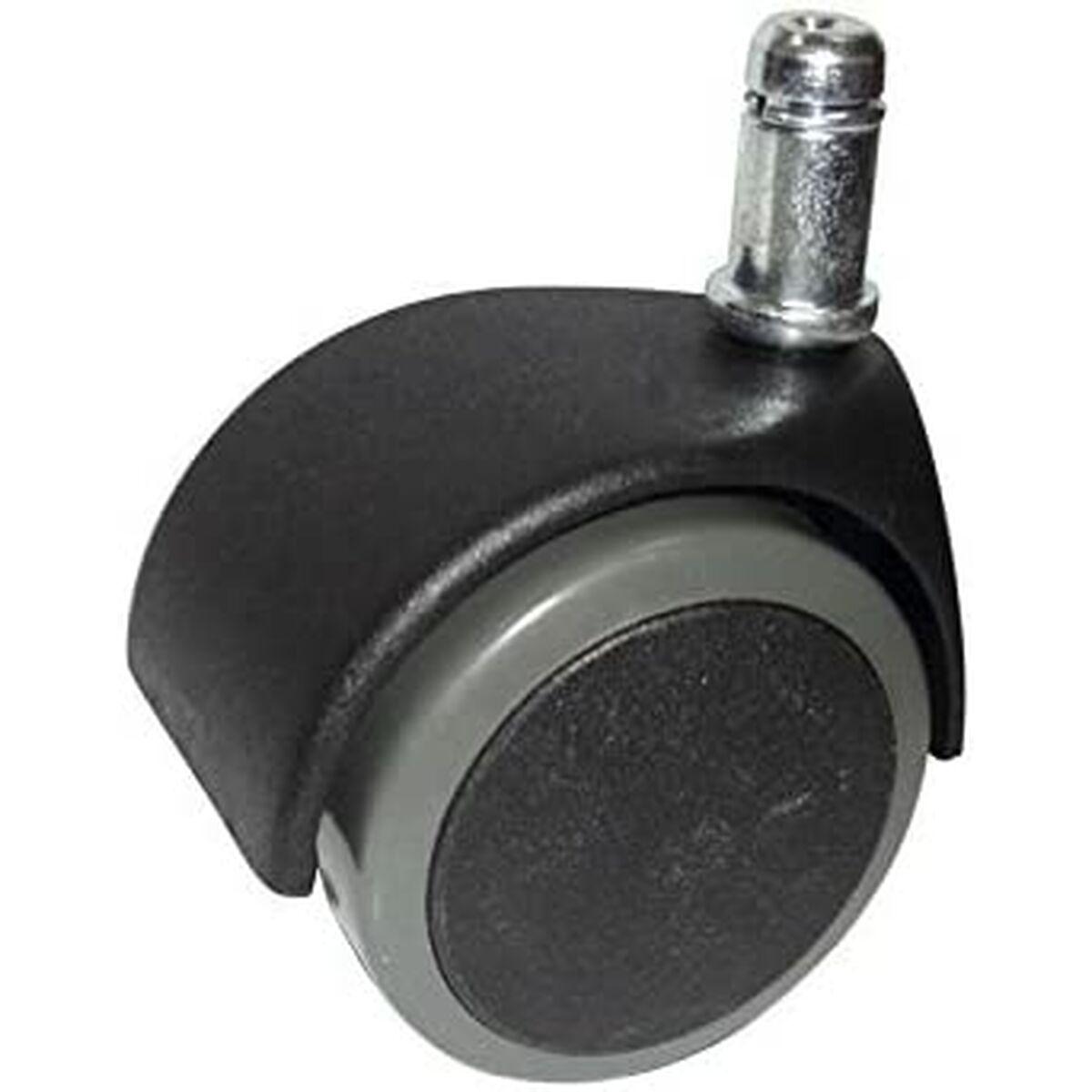 Møbelhjul til kontorstol - nylon, sort, bolt 11 mm (5 stk.)