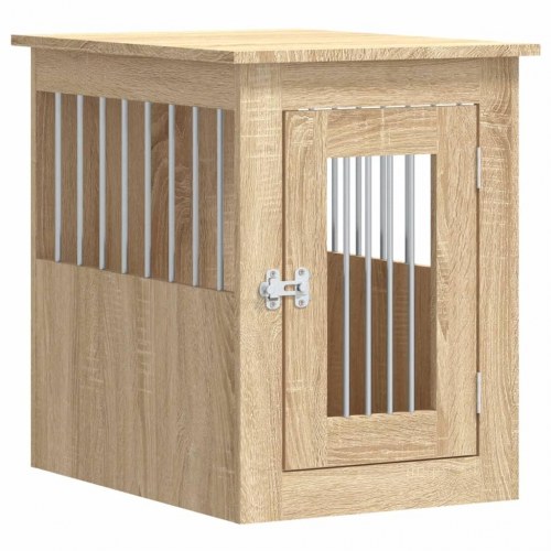 Hundebur/endebord 45×62×59 cm i konstrueret træ - sonoma-eg