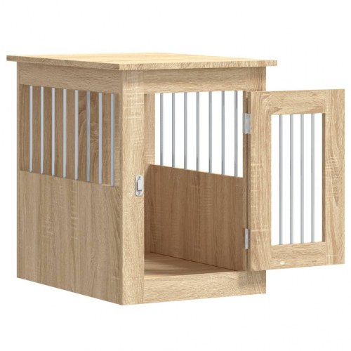 Hundebur/endebord 45×62×59 cm i konstrueret træ - sonoma-eg