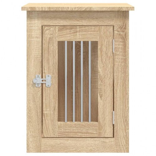 Hundebur/endebord 45×62×59 cm i konstrueret træ - sonoma-eg