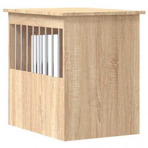 Hundebur/endebord 45×62×59 cm i konstrueret træ - sonoma-eg