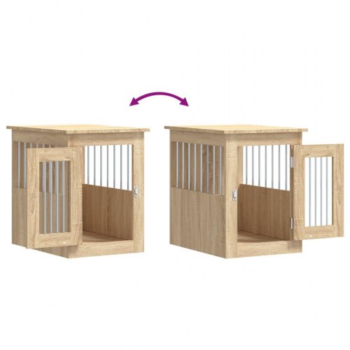 Hundebur/endebord 45×62×59 cm i konstrueret træ - sonoma-eg
