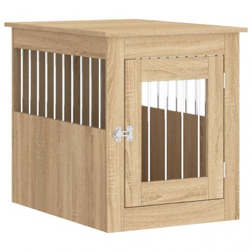 Hundebur/endebord i konstrueret træ - 55 × 75 × 65 cm, sonoma-eg