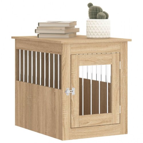 Hundebur/endebord i konstrueret træ - 55 × 75 × 65 cm, sonoma-eg
