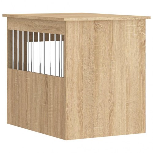 Hundebur/endebord i konstrueret træ - 55 × 75 × 65 cm, sonoma-eg