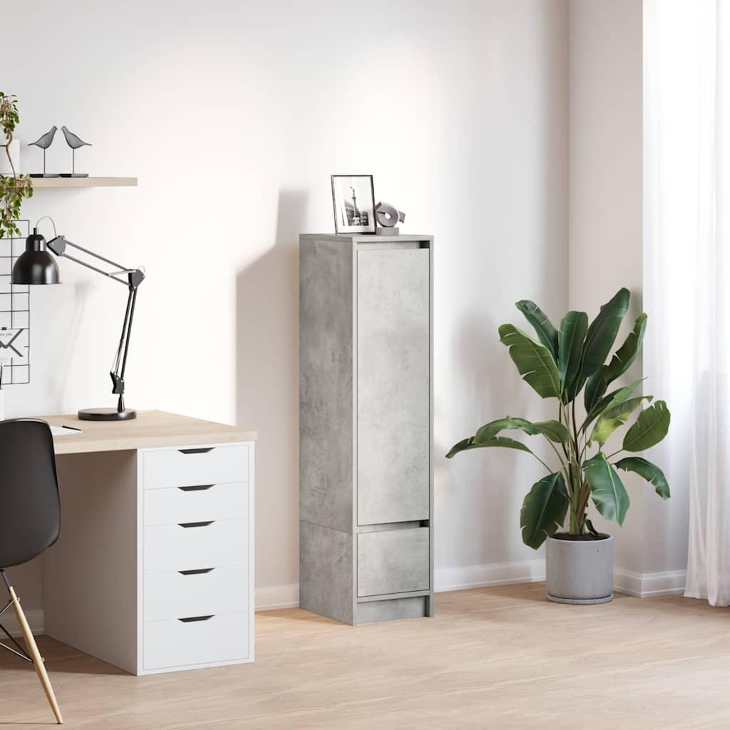 Højskab 29,5X34X119,5 Cm Konstrueret Træ - Betongrå