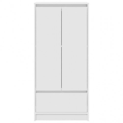 Skab med skuffe 55,5x34x119,5 cm konstrueret træ hvid