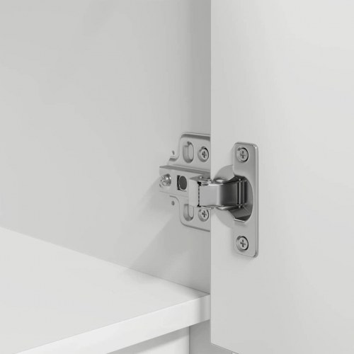 Skab med skuffe 55,5x34x119,5 cm konstrueret træ hvid