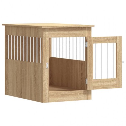 Hundebur/endebord 55×80×68 cm i konstrueret træ - sonoma-eg
