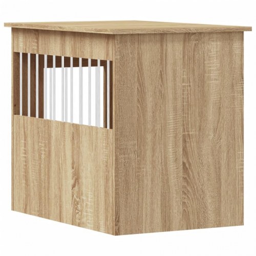 Hundebur/endebord 55×80×68 cm i konstrueret træ - sonoma-eg