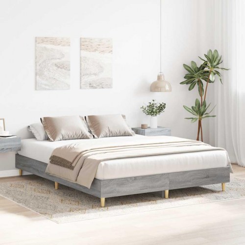 Sengestel 140 x 200 cm uden madras - grå sonoma-eg