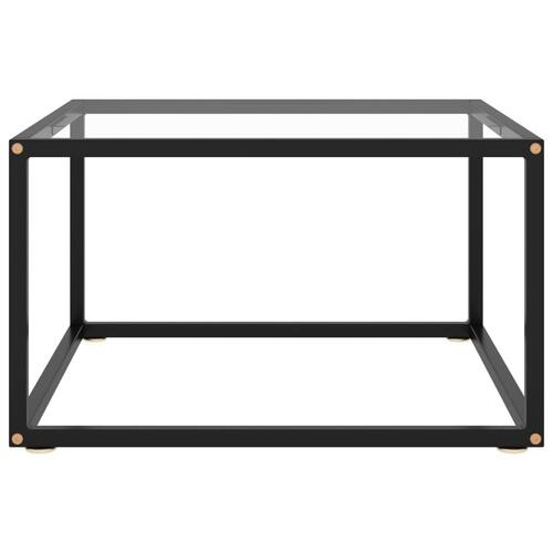 Sofabord 60x60x35 cm hærdet glas sort