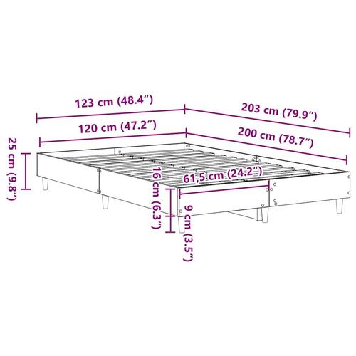 Sengestel uden madras 120x200 cm konstrueret træ hvid