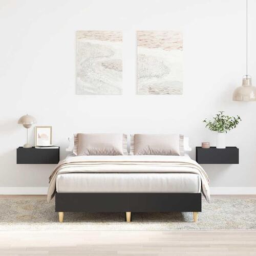 Sengestel uden madras 120x200 cm konstrueret træ sort