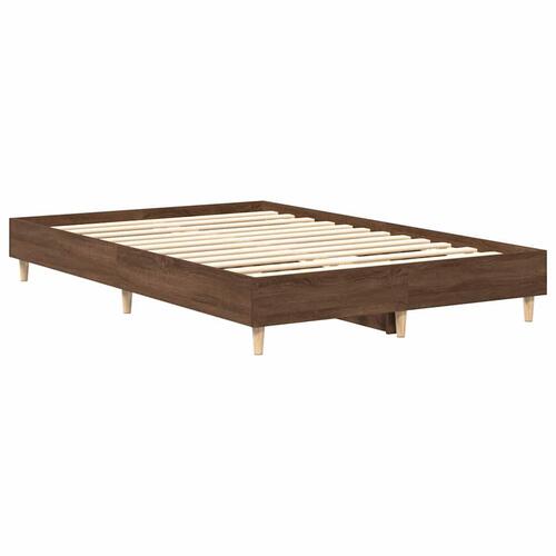 Sengestel uden madras 120x200 cm konstrueret træ brunt eg