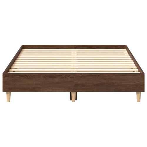 Sengestel uden madras 120x200 cm konstrueret træ brunt eg