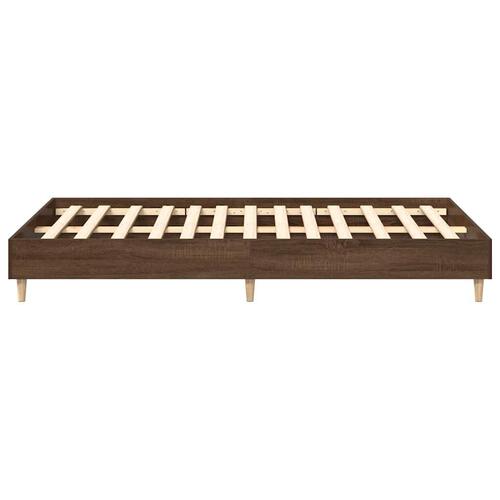 Sengestel uden madras 120x200 cm konstrueret træ brunt eg