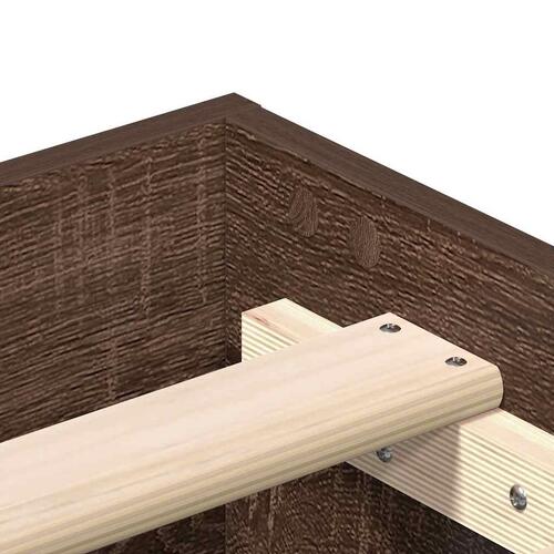 Sengestel uden madras 120x200 cm konstrueret træ brunt eg