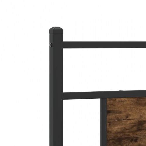 Sengeramme 90 x 190 cm med hovedgærde og fodgærde - røget eg