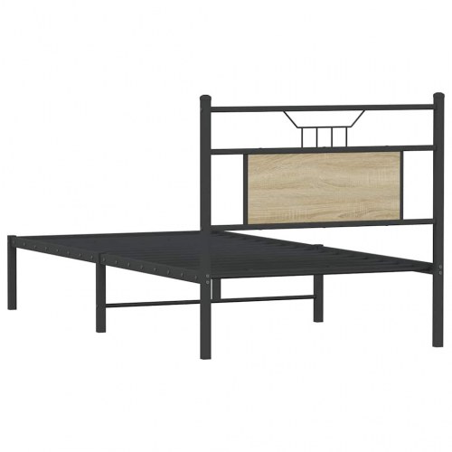 Sengeramme 90 x 190 cm med sengegavl - sonoma-eg