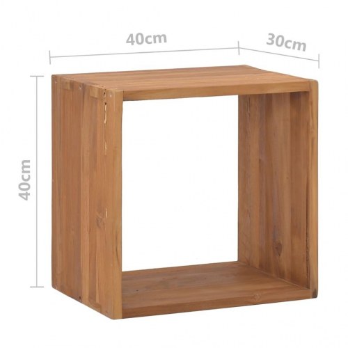 Sengebord 40x30x40 cm massivt teaktræ