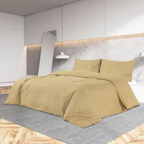 Sengetøj 260x220 cm let mikrofiberstof gråbrun